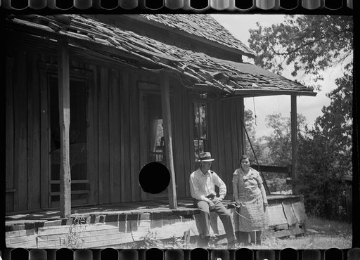 Untitled photo, possibly related to: Former home of a Wabash Farms settler, (Liston Barnes) Martin County, Indiana