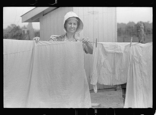 Untitled photo, possibly related to: Resettled farmer's wife (Mrs. Lestor Barnes), Wabash Farms, Indiana
