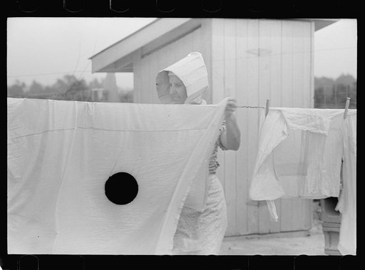 Untitled photo, possibly related to: Resettled farmer's wife (Mrs. Lestor Barnes), Wabash Farms, Indiana