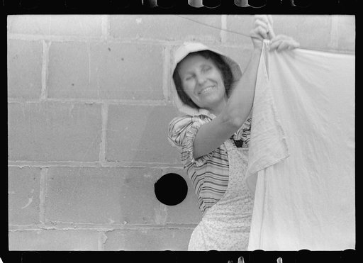 Untitled photo, possibly related to: Resettled farmer's wife (Mrs. Lestor Barnes), Wabash Farms, Indiana
