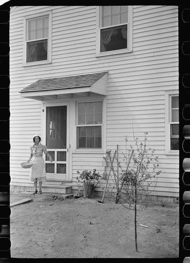 Untitled photo, possibly related to: Part-time farmer who works in Loogootee with his family, Wabash Farms, Indiana