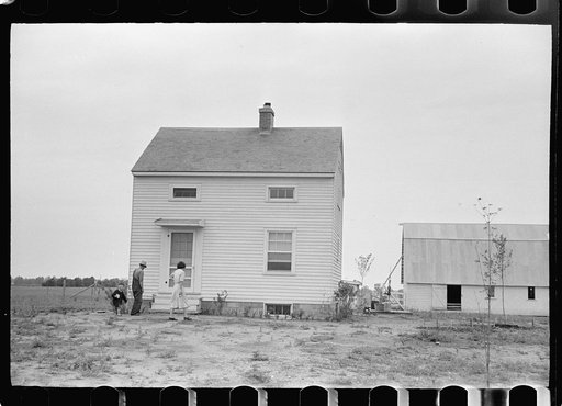 Untitled photo, possibly related to: Part-time farmer who works in Loogootee with his family, Wabash Farms, Indiana
