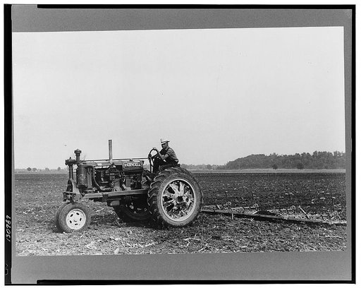 Tractors used in cultivation, Wabash Farms, Indiana