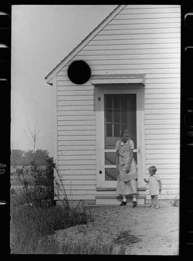 Untitled photo, possibly related to: Part-time farmer who works in Loogootee with his family, Wabash Farms, Indiana