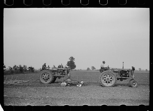 Untitled photo, possibly related to: Tractors used in cultivation, Wabash Farms, Indiana