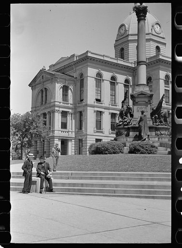 Untitled photo, possibly related to: Courthouse steps. Peoria, Illinois