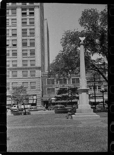 Untitled photo, possibly related to: Courthouse steps. Peoria, Illinois