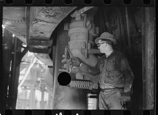 Untitled photo, possibly related to: Steelworkers at blast furnace, Pittsburgh, Pennsylvania