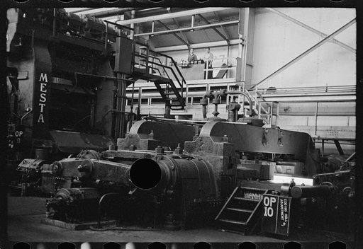 Untitled photo, possibly related to: Following a strip through the rolling mill, Pittsburgh, Pennsylvania