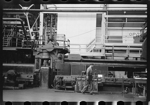 Following a strip through the rolling mill, Pittsburgh, Pennsylvania