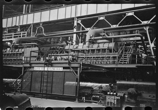 Untitled photo, possibly related to: Following a strip through the rolling mill, Pittsburgh, Pennsylvania