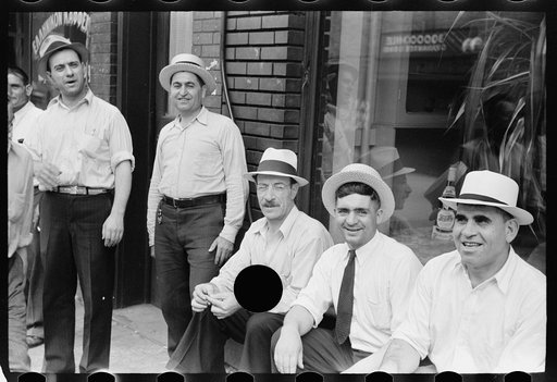 Untitled photo, possibly related to: A group of steelworkers discussing politics, Aliquippa, Pennsylvania