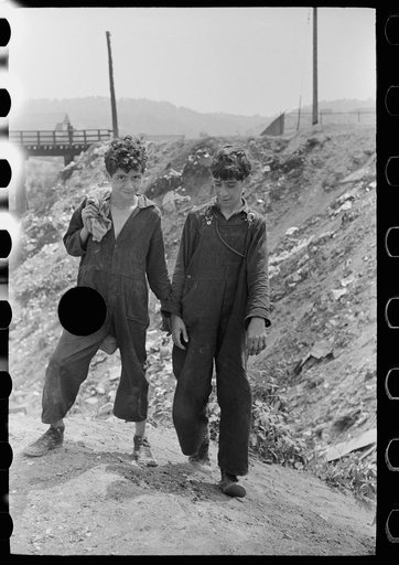 Untitled photo, possibly related to: Children at city dump, Ambridge, Pennsylvania