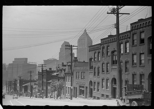 Houses on "The Hill" slum section, Pittsburgh, Pennsylvania
