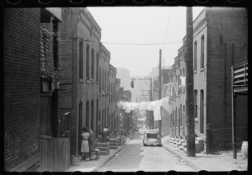 Houses on "The Hill" slum section, Pittsburgh, Pennsylvania