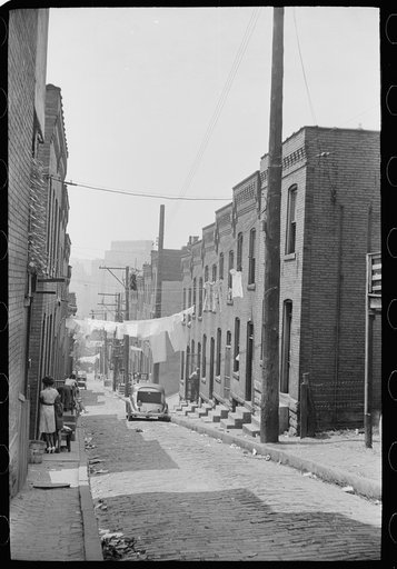 Houses on "The Hill" slum section, Pittsburgh, Pennsylvania