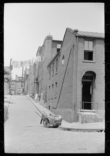 Untitled photo, possibly related to: Houses on "The Hill" slum section of Pittsburgh, Pennsylvania