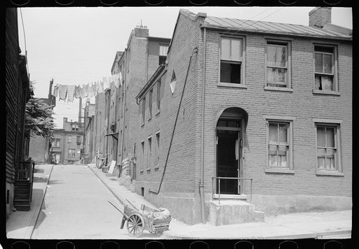 Houses on "The Hill" slum section of Pittsburgh, Pennsylvania