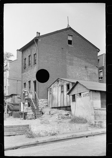 Untitled photo, possibly related to: Houses on "The Hill" slum section of Pittsburgh, Pennsylvania