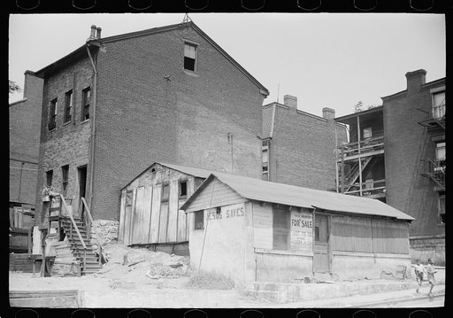 Houses on "The Hill" slum section of Pittsburgh, Pennsylvania