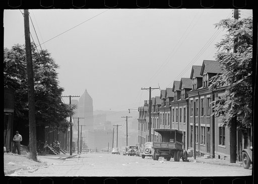 Houses on "The Hill" slum section, Pittsburgh, Pennsylvania