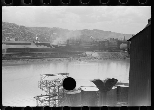 Untitled photo, possibly related to: Industrial development along Monongahela River, Pittsburgh, Pennsylvania