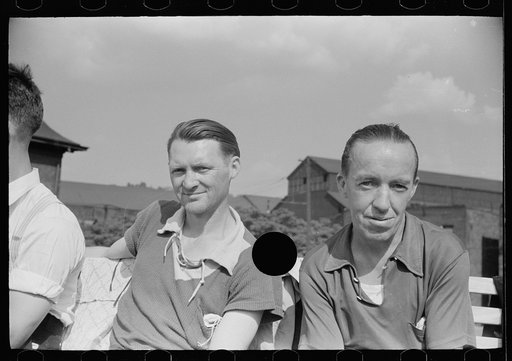 Untitled photo, possibly related to: Steelworkers taking a sunbath on their day off, Pittsburgh, Pennsylvania
