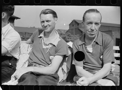 Untitled photo, possibly related to: Steelworkers taking a sunbath on their day off, Pittsburgh, Pennsylvania