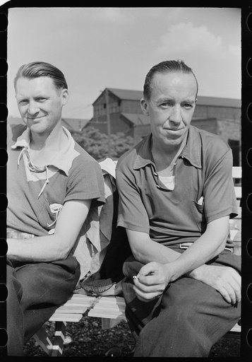 Untitled photo, possibly related to: Steelworkers taking a sunbath on their day off, Pittsburgh, Pennsylvania