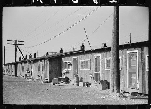 Untitled photo, possibly related to: Community toilets used by people living in company houses near oyster packing plant, Shellpile, New Jersey