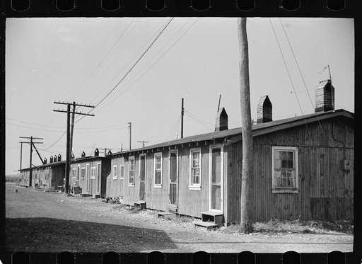 Untitled photo, possibly related to: Community toilets used by people living in company houses near oyster packing plant, Shellpile, New Jersey