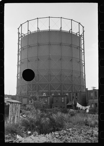 Untitled photo, possibly related to: Homes near the gas works, Camden, New Jersey