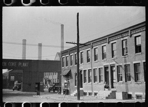 Untitled photo, possibly related to: Homes near the coke plant, Camden, New Jersey