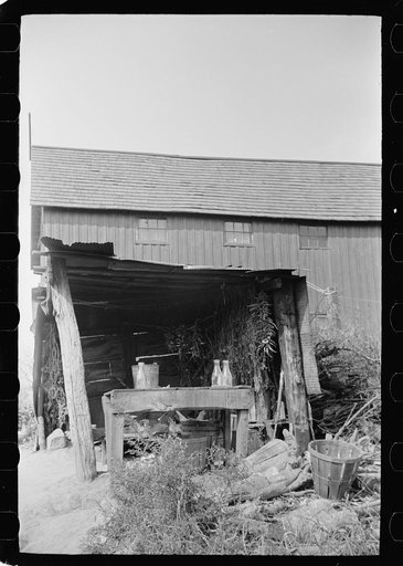 Outdoor eating place for cranberry pickers, Burlington County, New Jersey