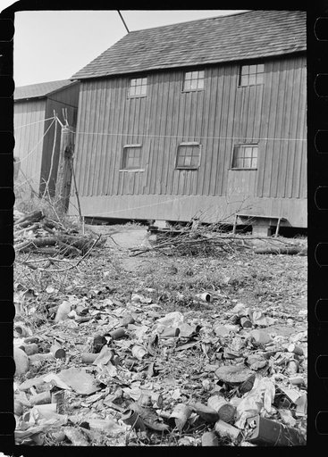 Untitled photo, possibly related to: Shack in which families of cranberry pickers are crowded together, Burlington County, New Jersey