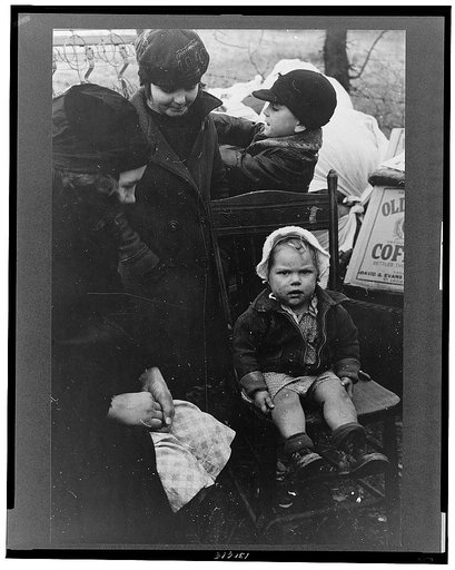 Evicted sharecroppers along Highway 60, New Madrid County, Missouri