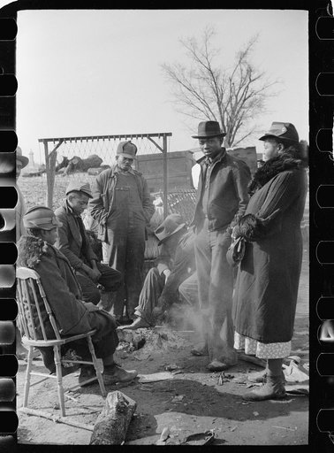 Untitled photo, possibly related to: Evicted sharecropper along Highway 60, New Madrid County, Missouri