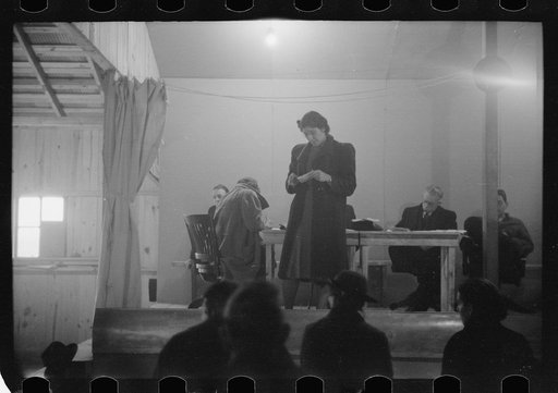 Untitled photo, possibly related to: Family at annual meeting of cooperative, Southeast Missouri Farms