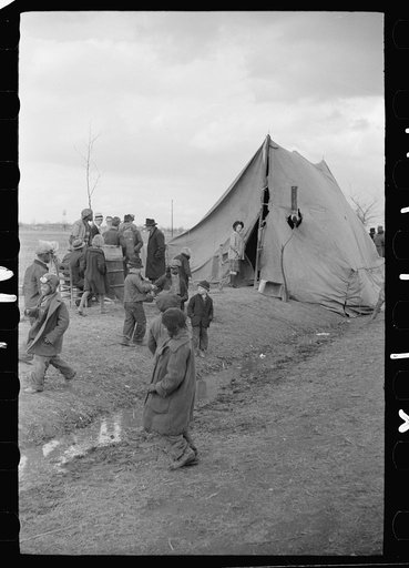 Untitled photo, possibly related to: Evicted sharecroppers along Highway 60, New Madrid County, Missouri