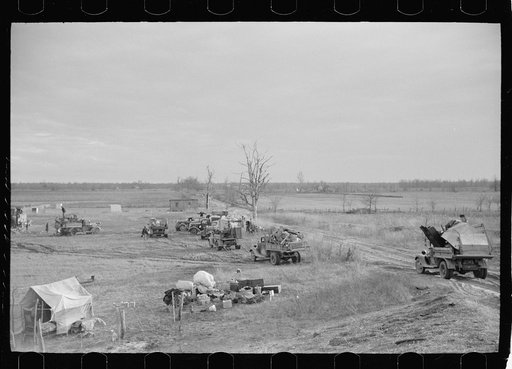 Untitled photo, possibly related to: New Madrid spillway, where evicted sharecroppers were moved from highway, New Madrid County, Missouri
