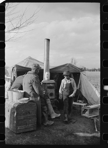 Untitled photo, possibly related to: Evicted sharecropper along Highway 60, New Madrid County, Missouri