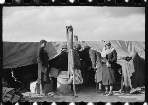 Untitled photo, possibly related to: Evicted sharecroppers along Highway 60, New Madrid County, Missouri