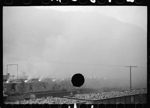 Untitled photo, possibly related to: Burning coke ovens, Smithers, West Virginia