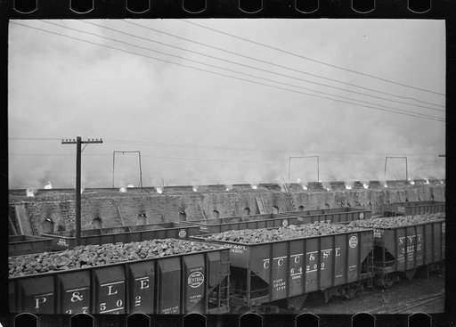 Burning coke ovens, Smithers, West Virginia