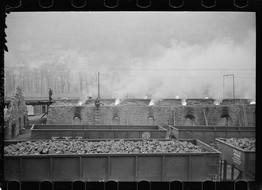 Burning coke ovens, Smithers, West Virginia
