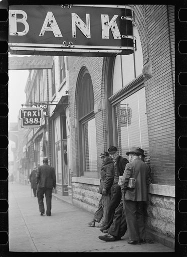 Unemployed miners, Herrin, Illinois