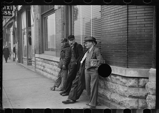 Untitled photo, possibly related to: Unemployed miners, Herrin, Illinois