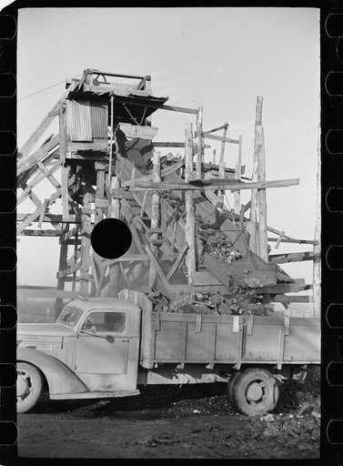 Untitled photo, possibly related to: Gopher hole showing tipple and screen, Williamson County, Illinois