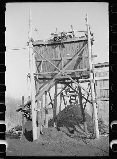 Untitled photo, possibly related to: Loading a truck at gopher hole, Williamson County, Illinois
