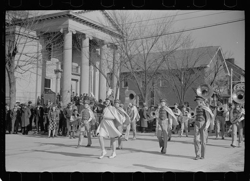 Untitled photo, possibly related to: Religious parade, Romney, West Virginia